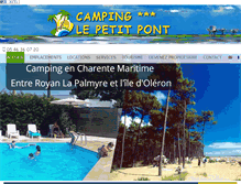 Tablet Screenshot of camping-dupetitpont.com